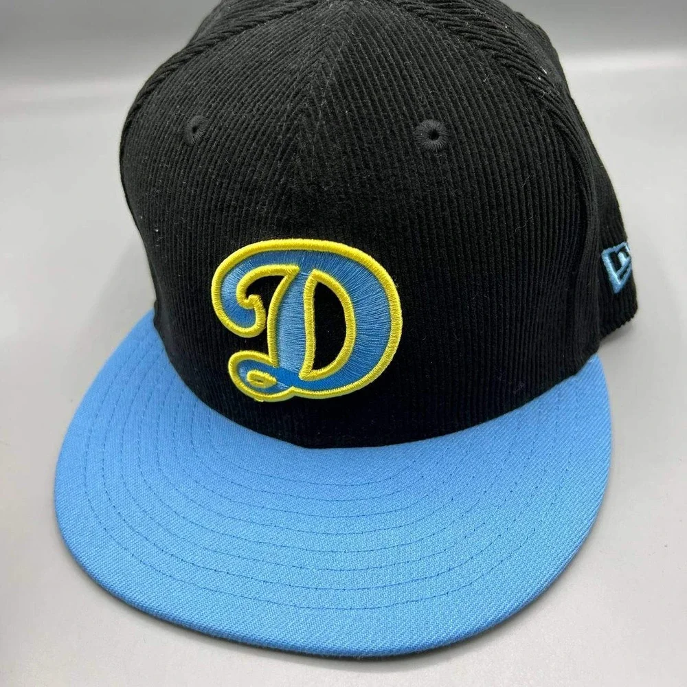 Los Angeles LA Dodgers Hat Men 7 5/8 Corduroy 59Fifty New Era MLB Fitted Cap New
